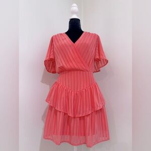 A. Calin By Flying Tomato Orange/Coral Dress Size S
